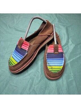 Ariat Womens Cruiser Palm Brown Leather Mesh Slip On Loafers Size 9B 10018587